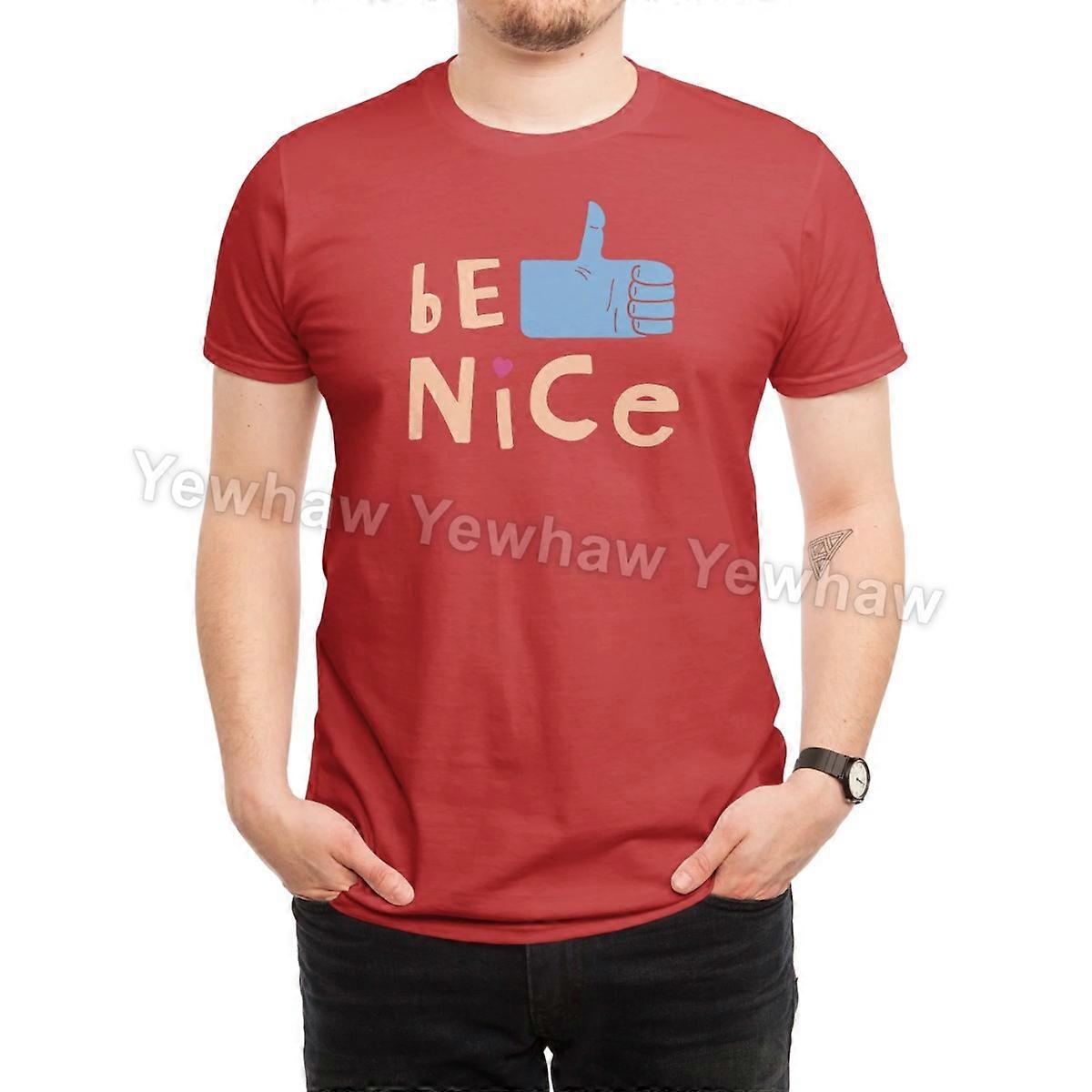 Be Nice (Do Good) - Peach Edition T-Shirt degetul mare în sus mesaj pozitiv bunătate design drăguț culori pastelate