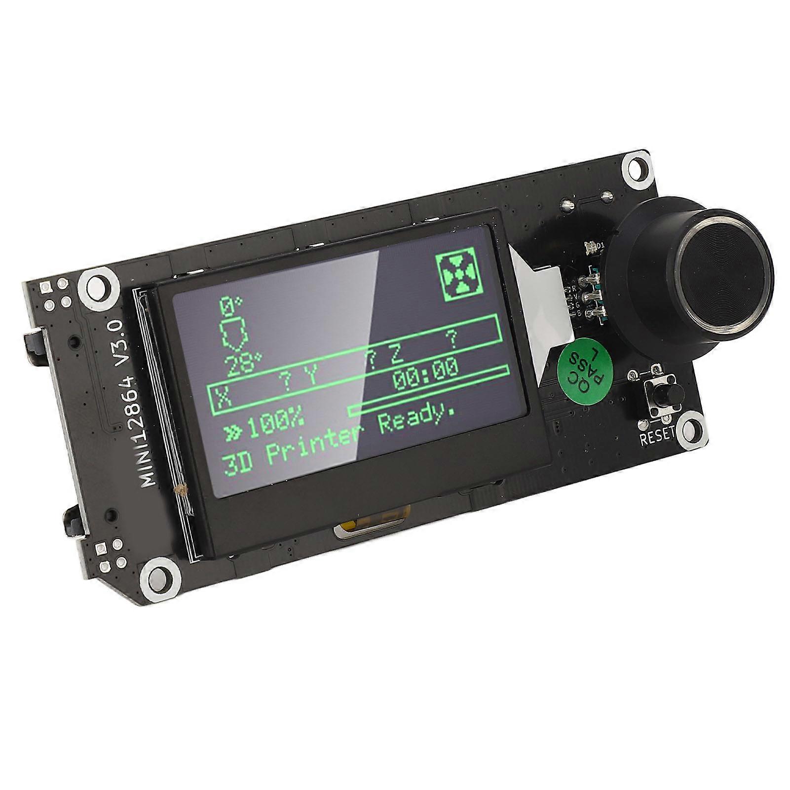 LCD Graphic Smart Display Control Board Mini12864 V3 3D Printer Smart Controller with Storage Card Slot and Cable