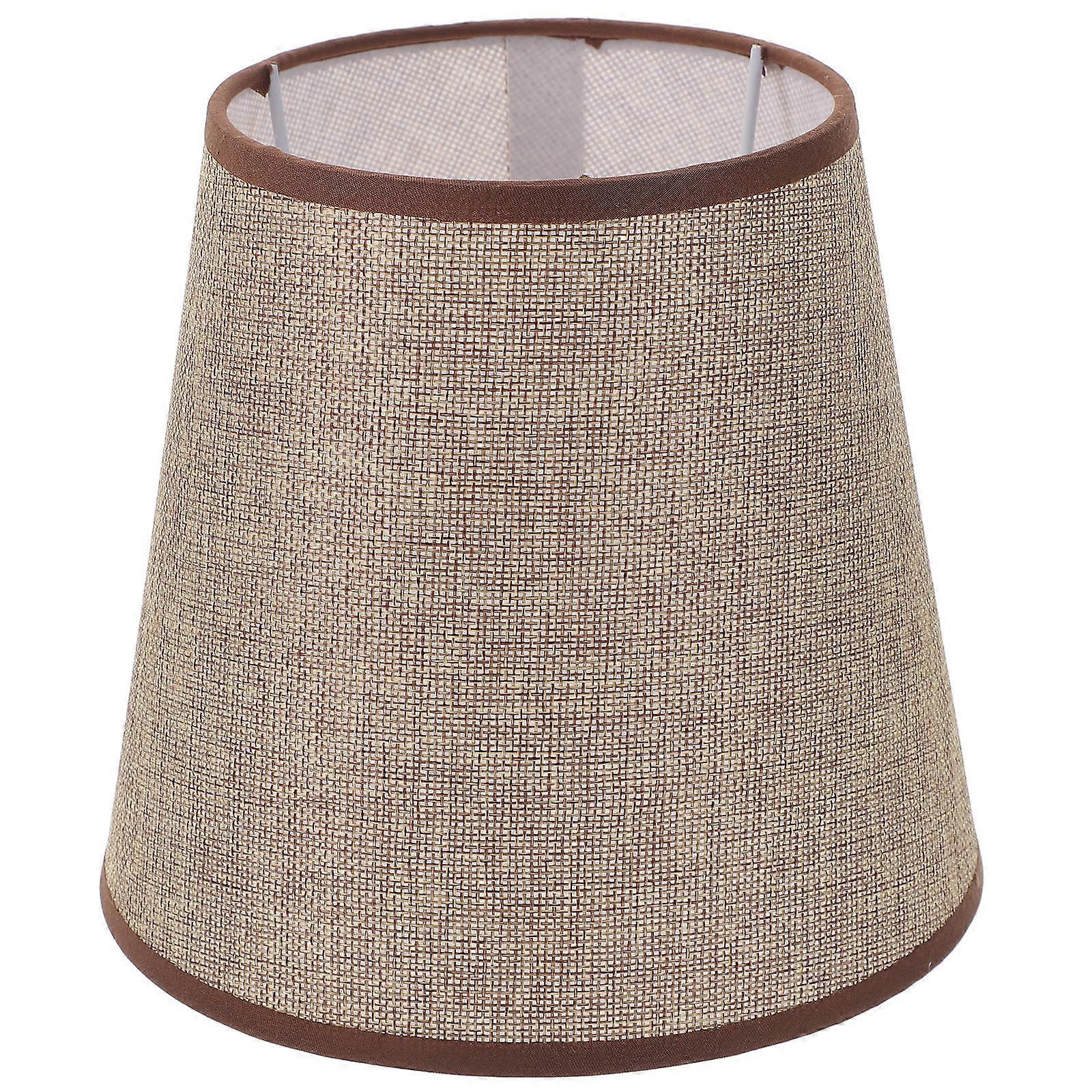 Linen Lamp Shade Small Table Lampshade For Bedroom Living Room Study Hotel Rooms Simple Design 19Cm Bottom Diameter 1Set