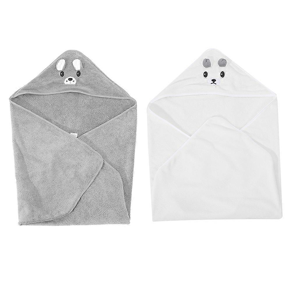 2pcs Hooded Bath Towels for Newborns – Soft, Quick Dry Bathing Towels with Cute Design for Showers and Birthdays