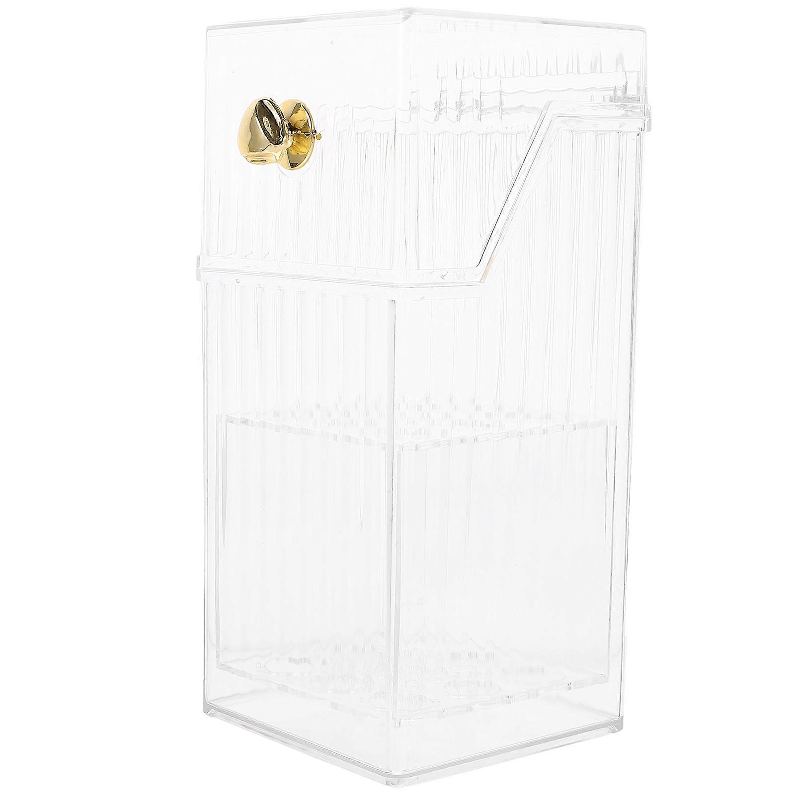 Makeup Brush Holder Cup Organizer For Vanity Use Cylinder Shape Transparent 21.00X9.50X9.50CM Pen Storage 1Pack