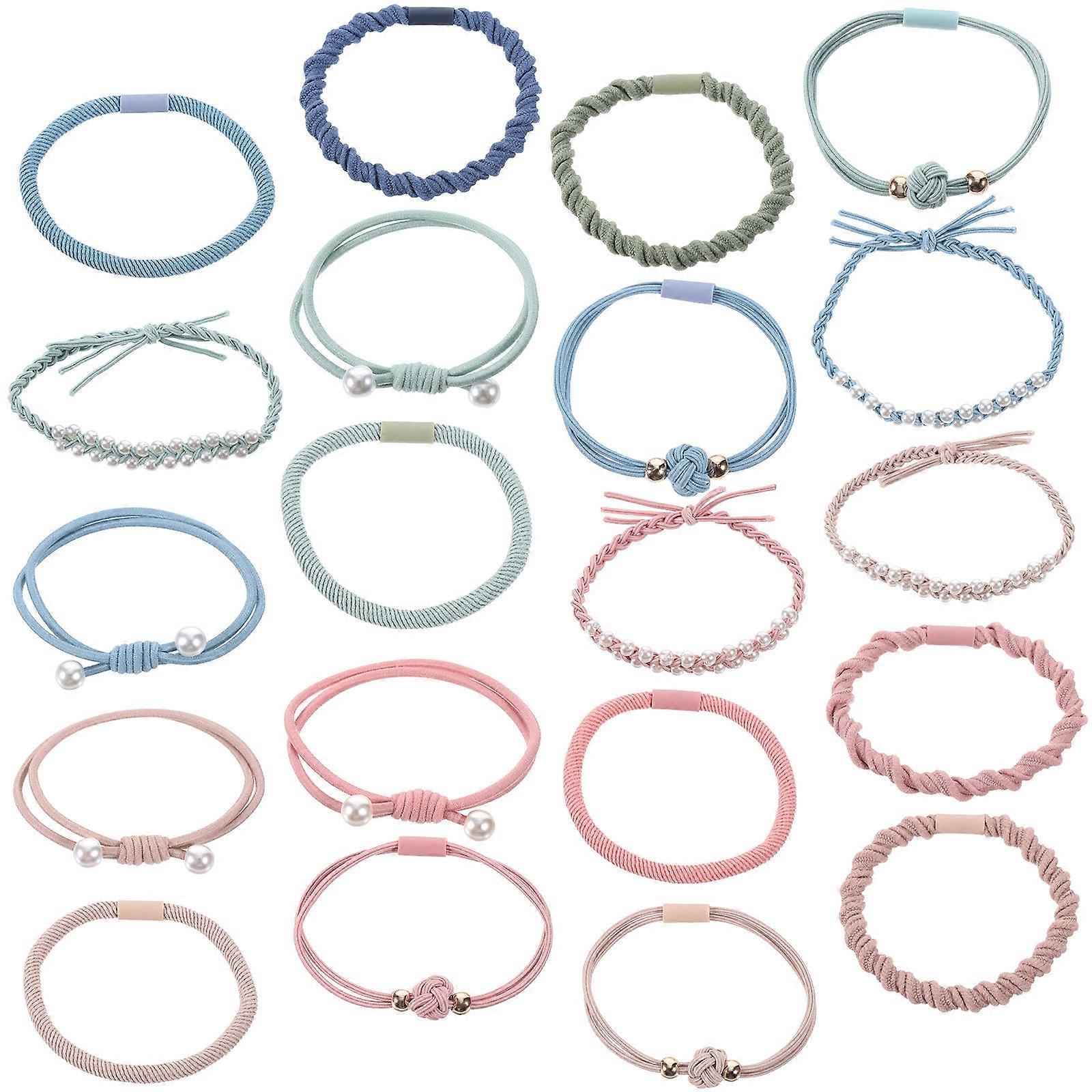 Thin Hair Ties Nylon Material Versatile Use Simple Elegant 20Pack