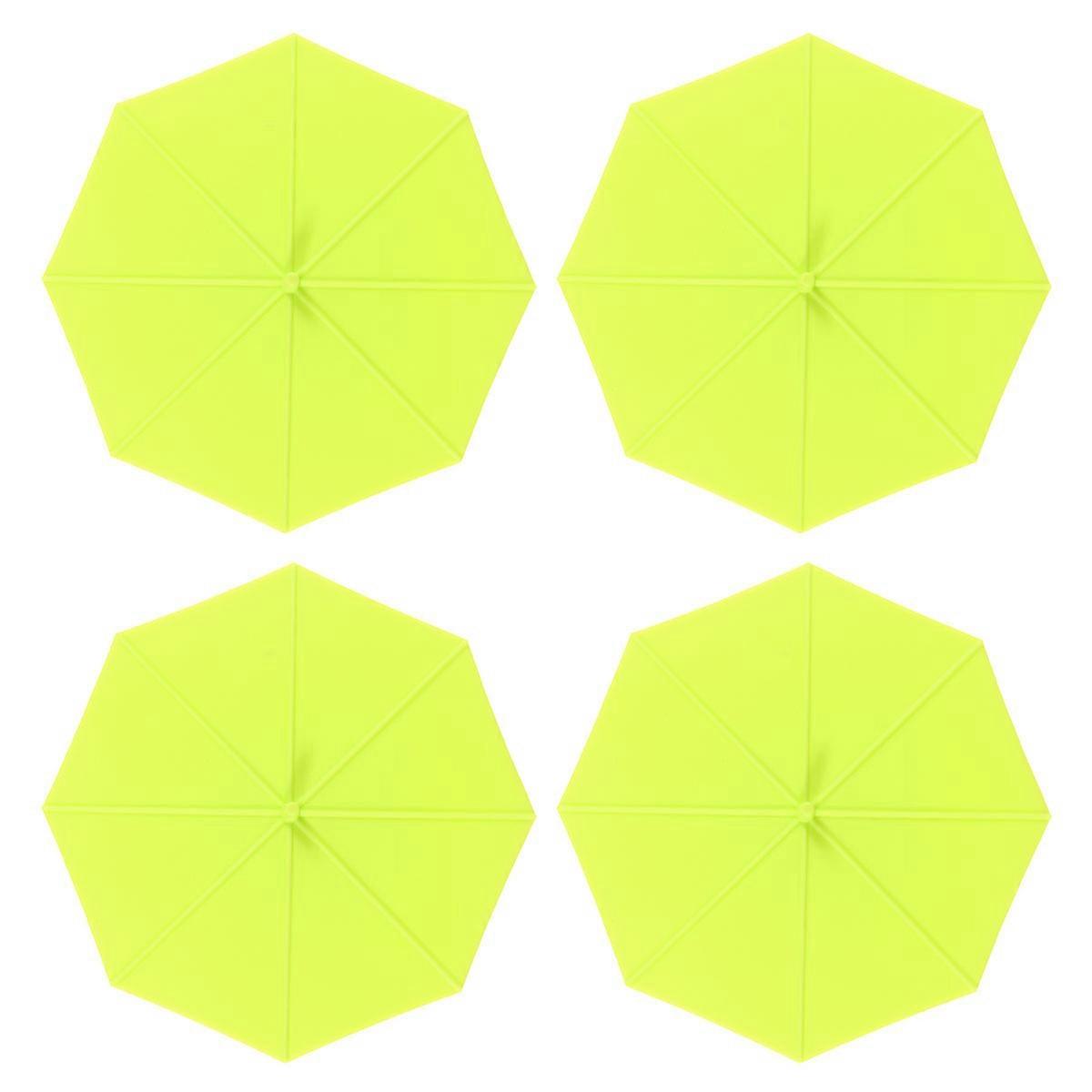 Cup Covers For Drinks Umbrella Shaped Silicone Cup Lid Leakage Proof Home Use 4Pcs
