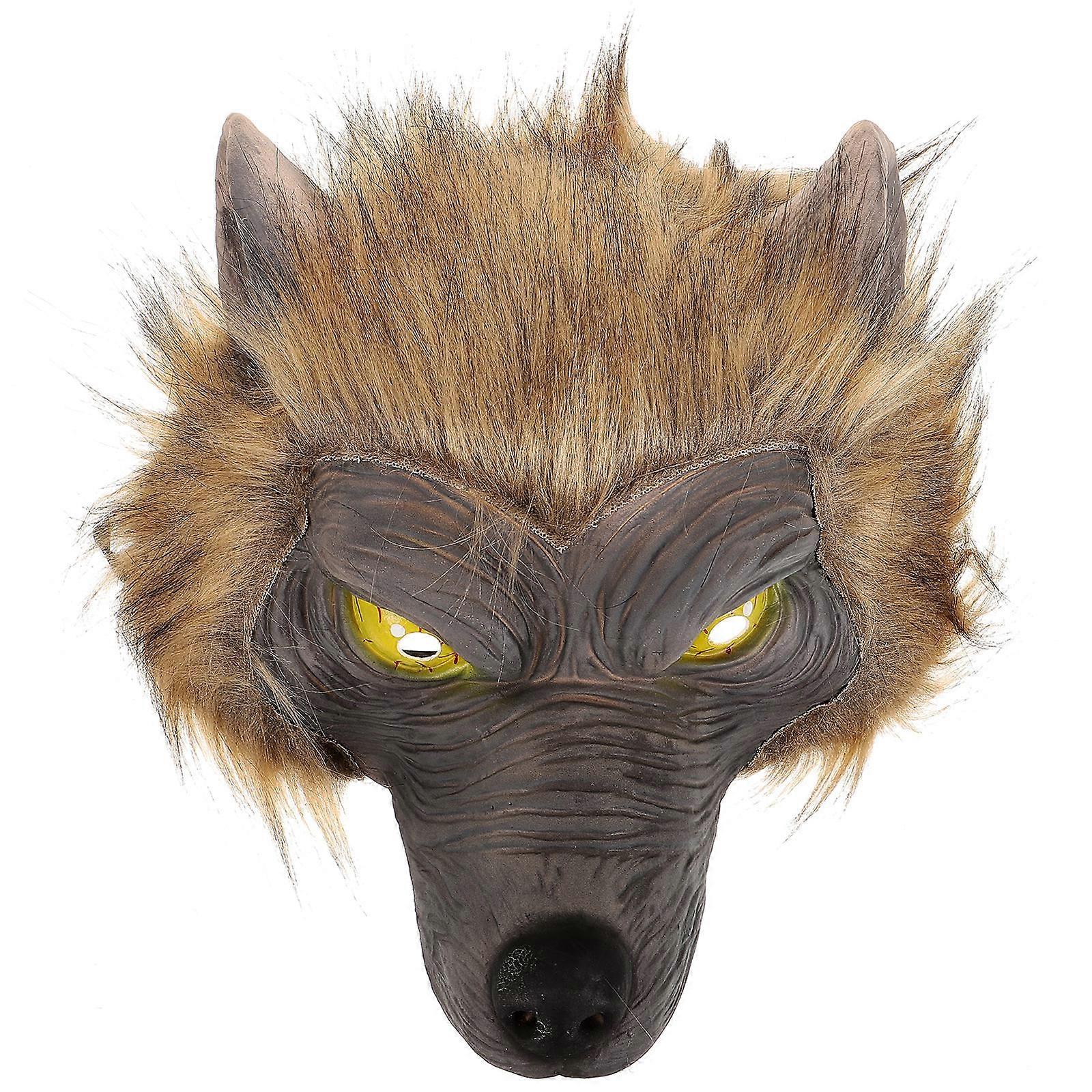 Furry Wolf Cosplay Mask for Halloween Comfortable Lightweight Animal Head Prop for Costume Events, Masquerades, Carnivals, and Festivals