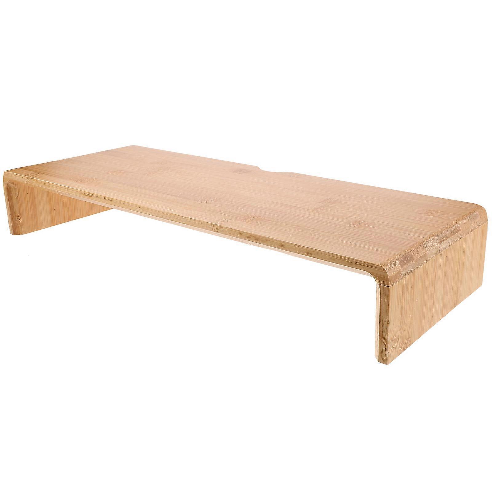Desk Riser For Monitor Bamboo Computer Riser For Office Use 50x20x8CM 1Set