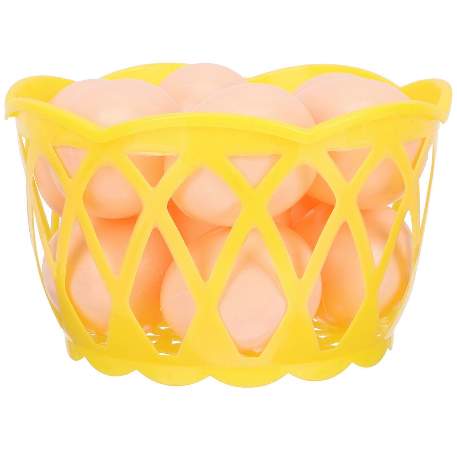Fake Eggs For Decorating Artificial Plastic Eggs Diy Easter Egg Decoration With Basket 1 Set