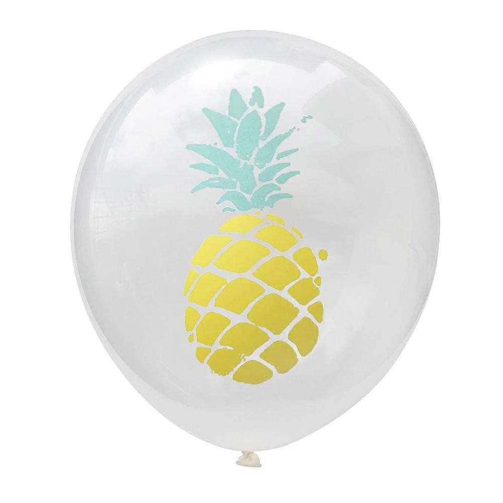 Hawaii Party Balloons Decorative Latex White and Transparent Printed for Wedding Birthday Festivals 16Pack