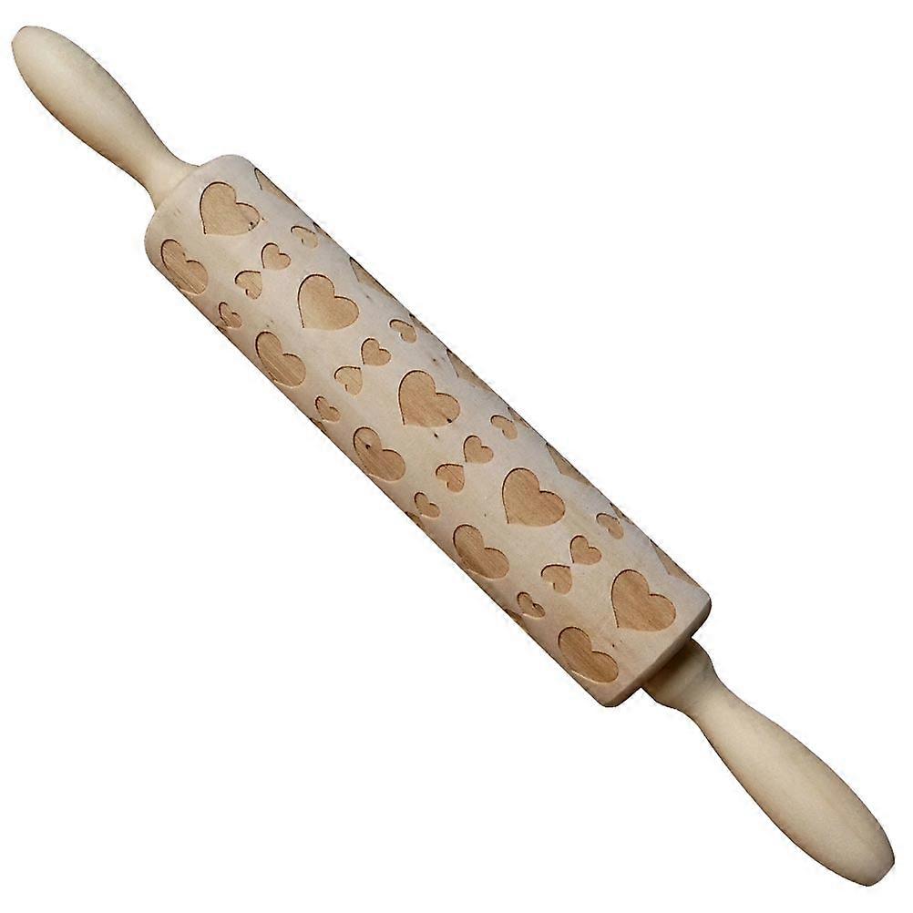 Pizza Rolling Pin Pattern Dough Rolling Accessory For Wife 35x4.5x4.5cm 1Pcs