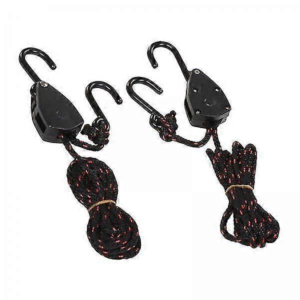 2x2 PCS Kayak Canoe Boat Rope Pulley Lock Bow Stern Tie Down Strap Adjustable