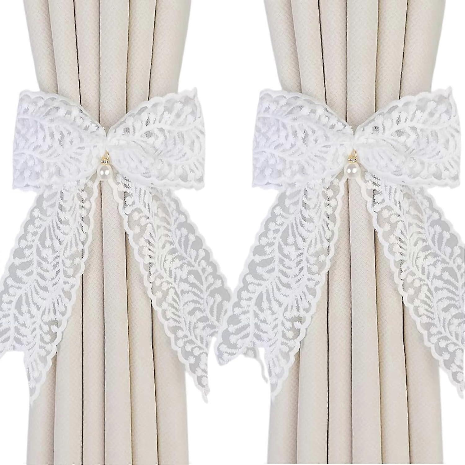 2 Pieces Bow Adjustable Curtain Straps