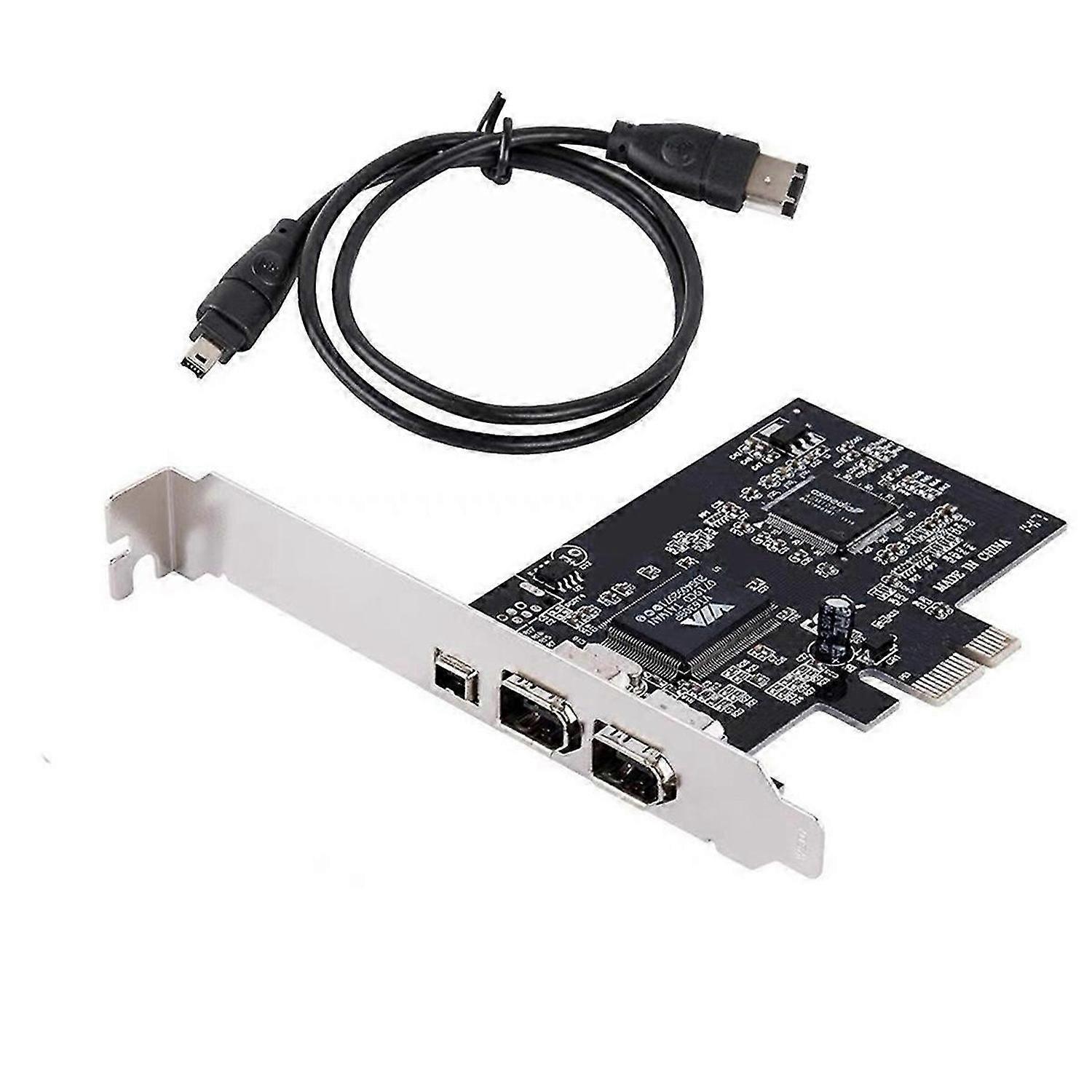 PCI-E Express Card, 1394a IEEE 1394b Controller Card Cable, High Speed Data  fer, Video Editing,