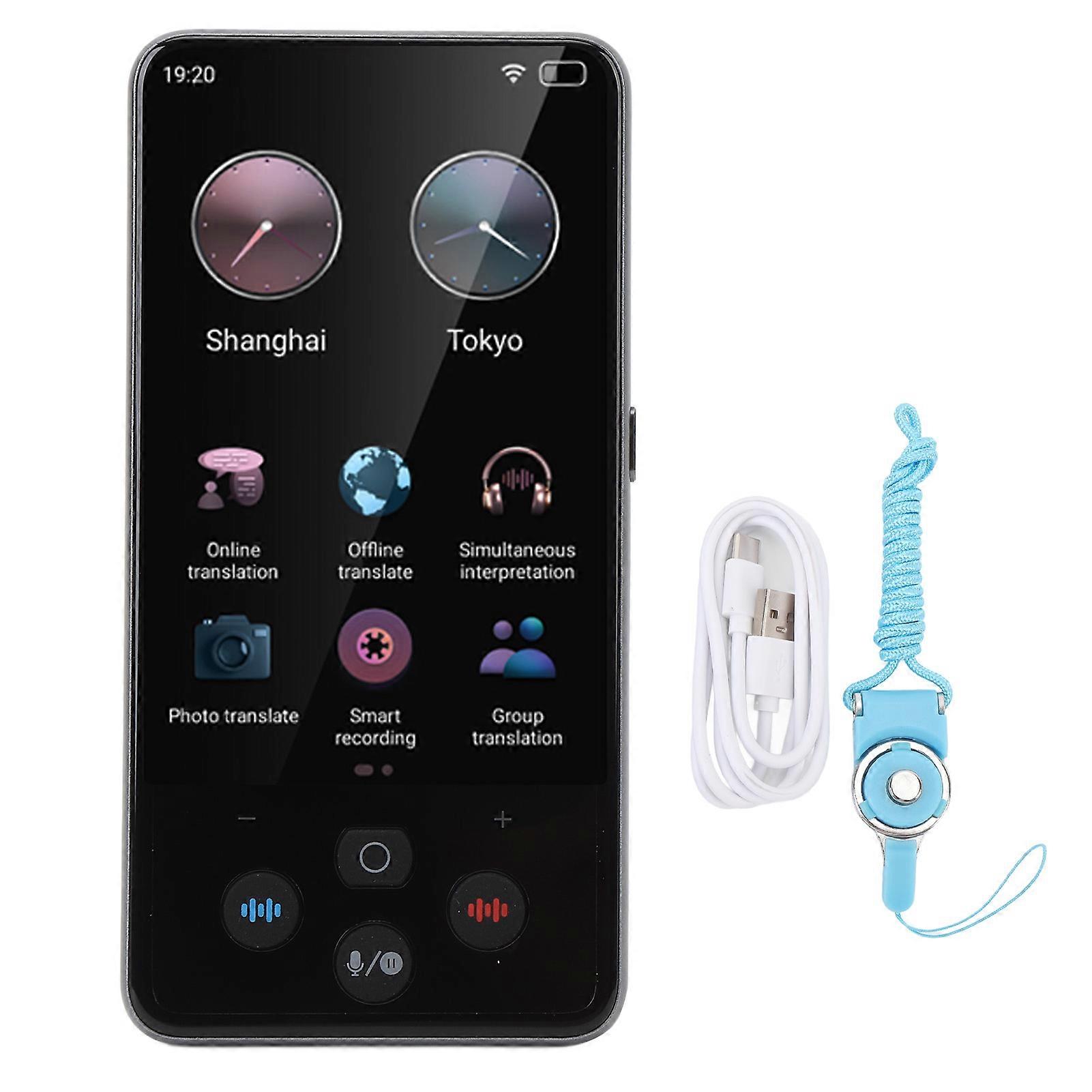 Language Translator 1GB 8GB 138 Languages 2-Way Real-Time Text Offline Photo Translation 3.97 Inch Touchscreen AI Voice Translator