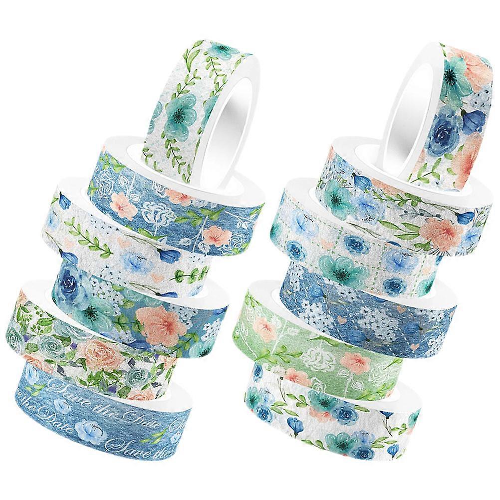 Multi-Purpose Floral Tape for Journaling Assorted Colors 196.50X0.59X0.04in DIY Crafts 12 Rolls