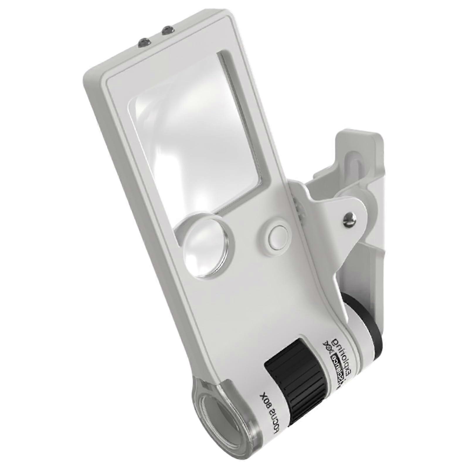 Multipurpose Handheld Magnifier with Adjustable LED White Light