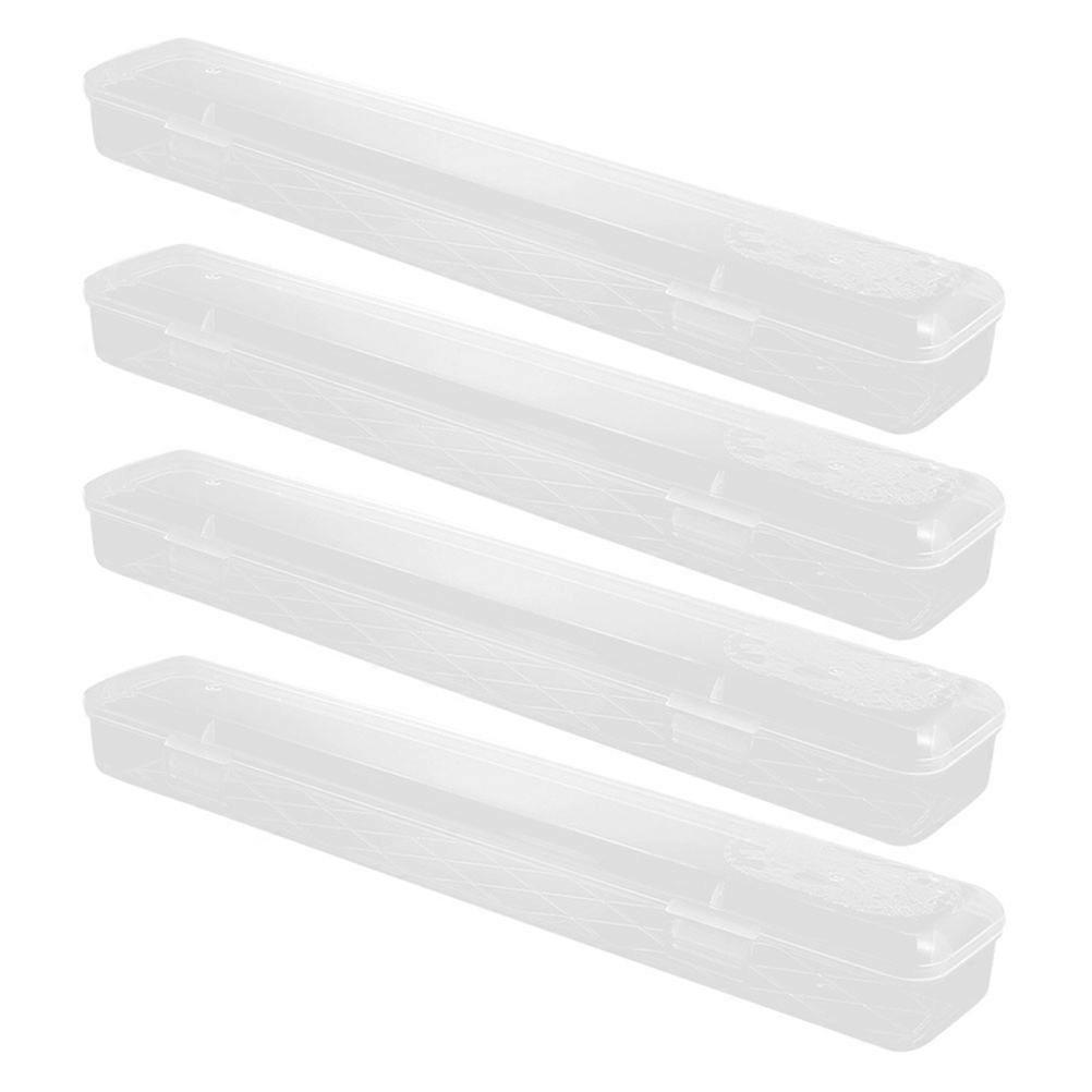 Pen Storage Cases Clear Pencil Box Transparent Design Dustproof
