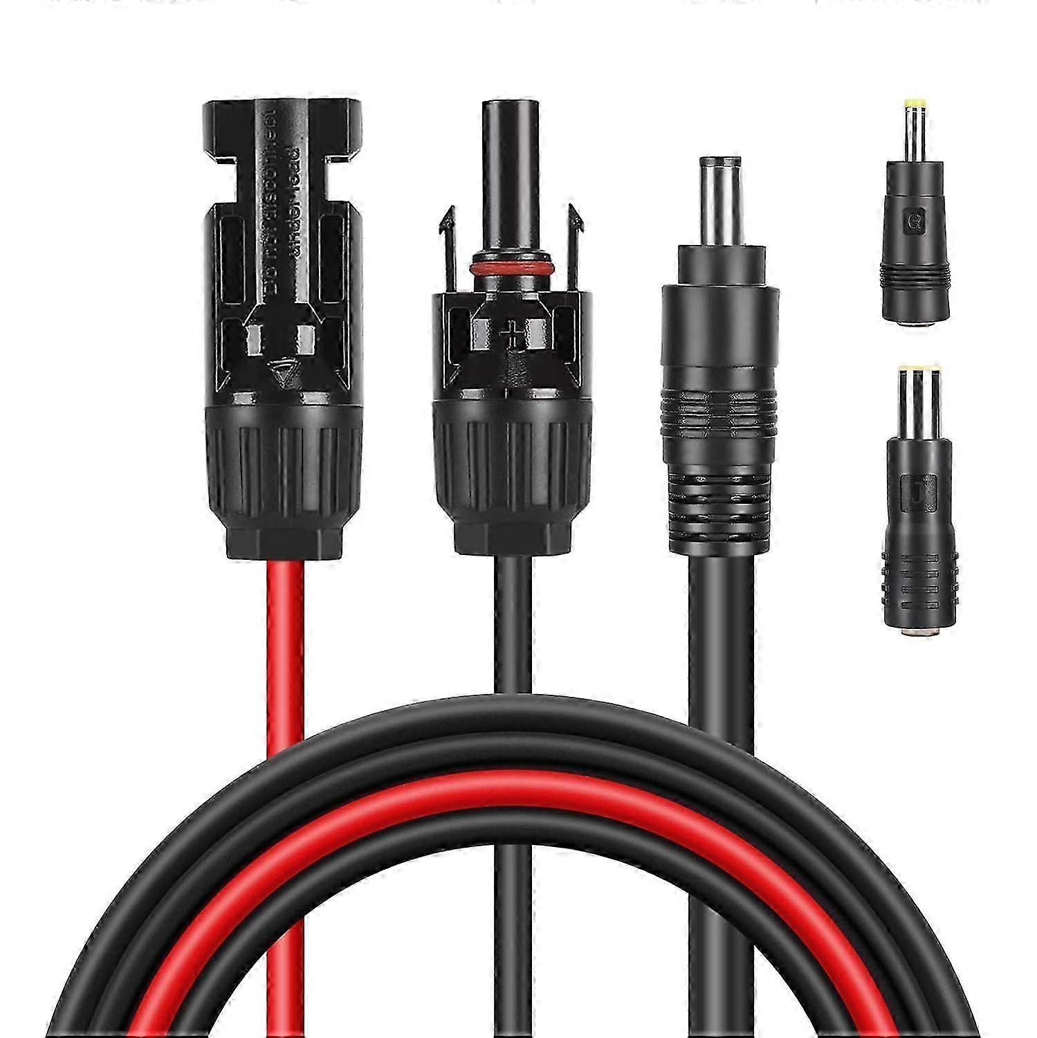 Solar Panel Cable to DC Adapter Cable - Solar Plug and Socket to DC 8mm Converter (1.8M 16