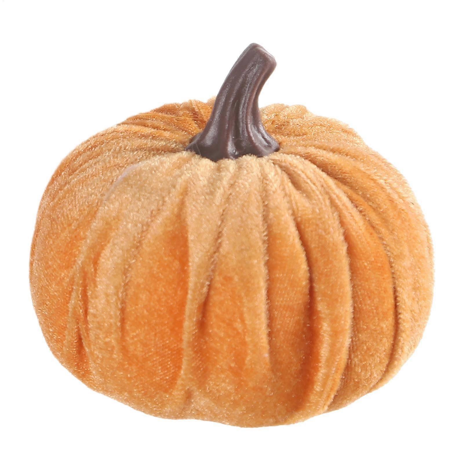 Fake Fabric Pumpkin Simulation Velvet Realistic Artificial Foam Centerpiece Home Decoration