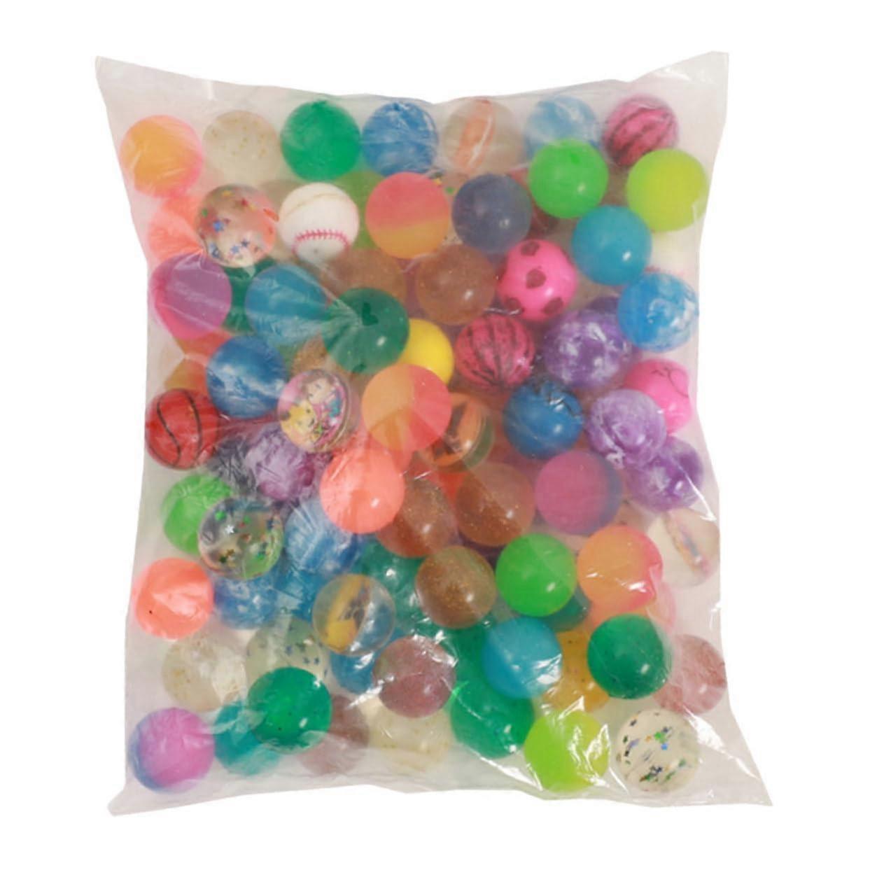 Rubber Bouncing Balls Pack of 50, 3CM Colorful Decompression Toy Set, High Bounce Elastic Balls for Kids Play
