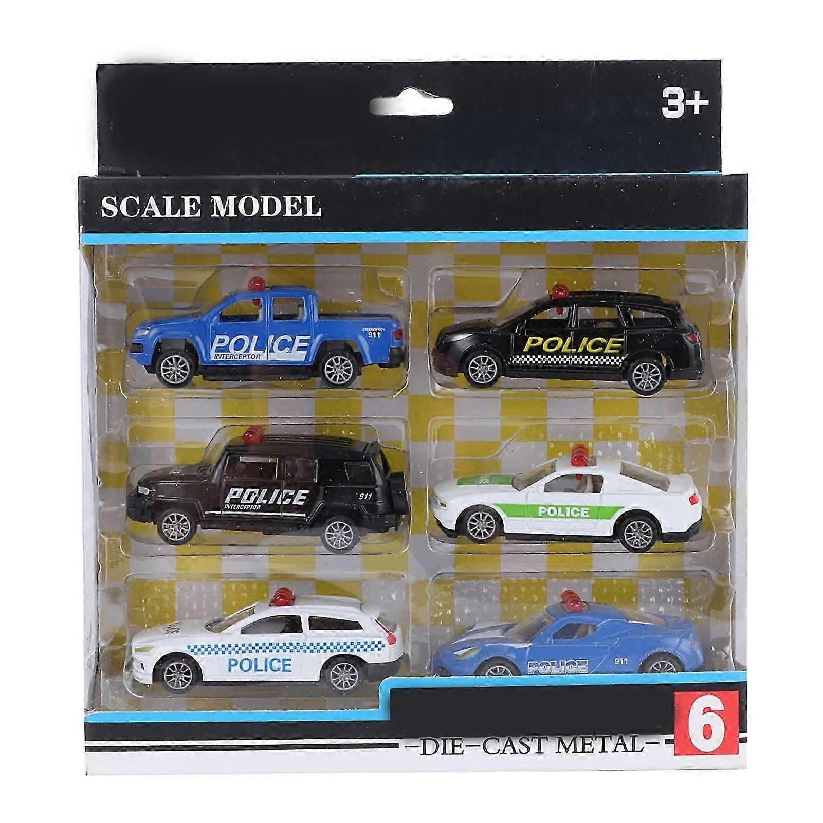 6pcs 1/60 Alloy Car Toy Simulation Vehicle Model for Kids PullBack Vehicle Toy