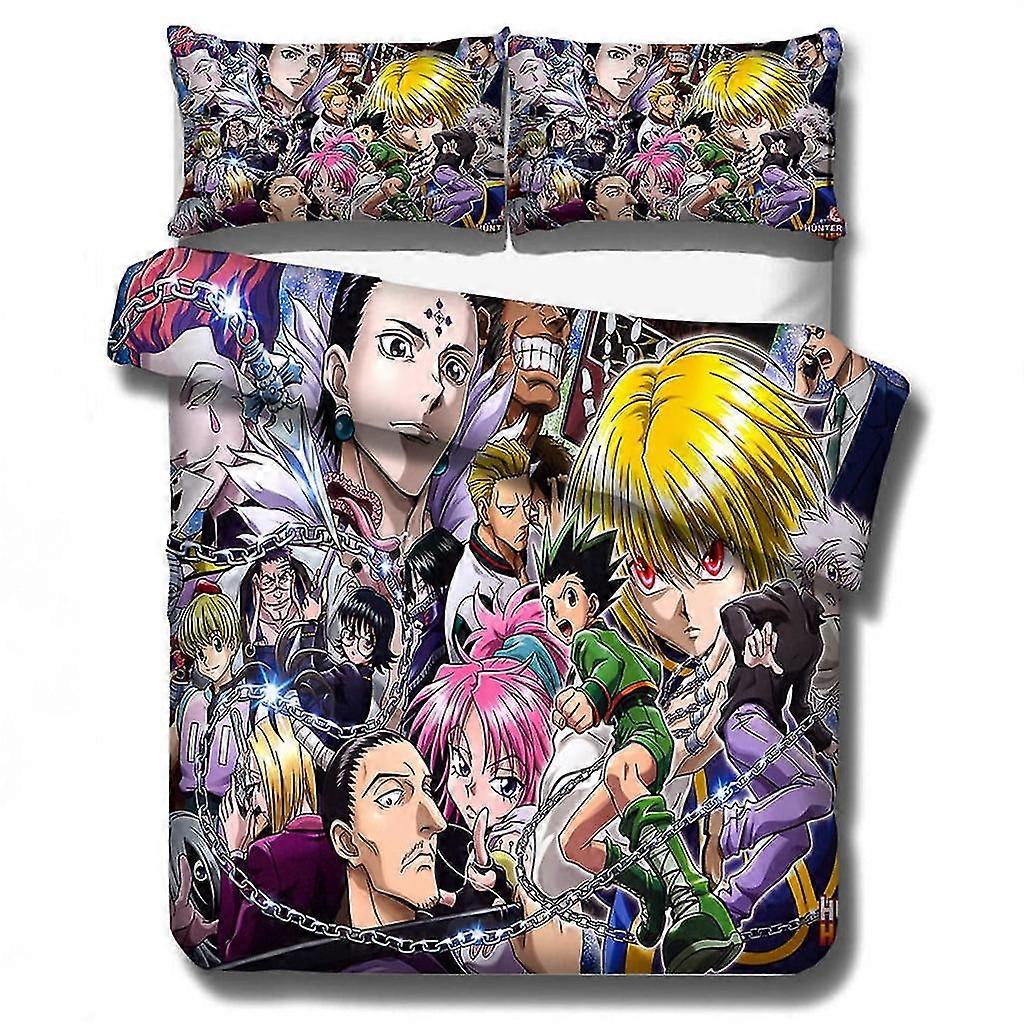 New Bedding Bed Set for Fans of Adventure Series with Action Figures - 1 Duvet Cover & 2 Pillow Cases