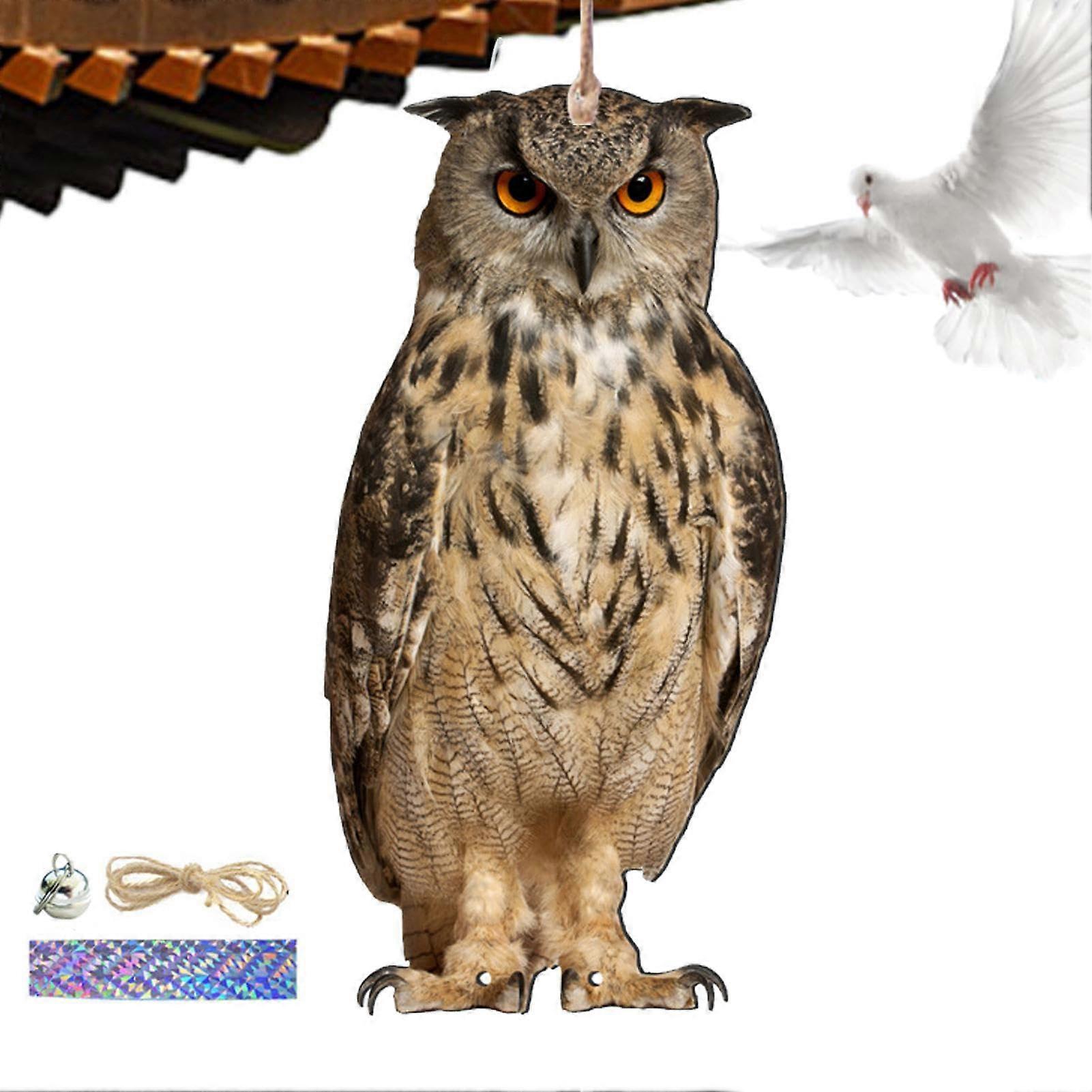 Bird deterrent reflective owl, scarecrow owl bird scarer, crow deterrent garden Ref: 9783