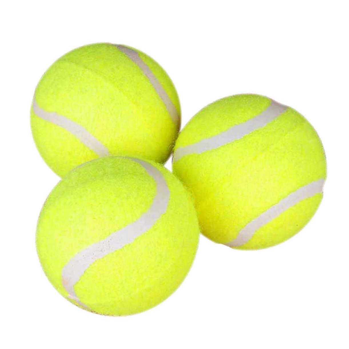 Pack of 3 Elastic Tennis Balls for Training and Leisure Games Ideal for Beginners