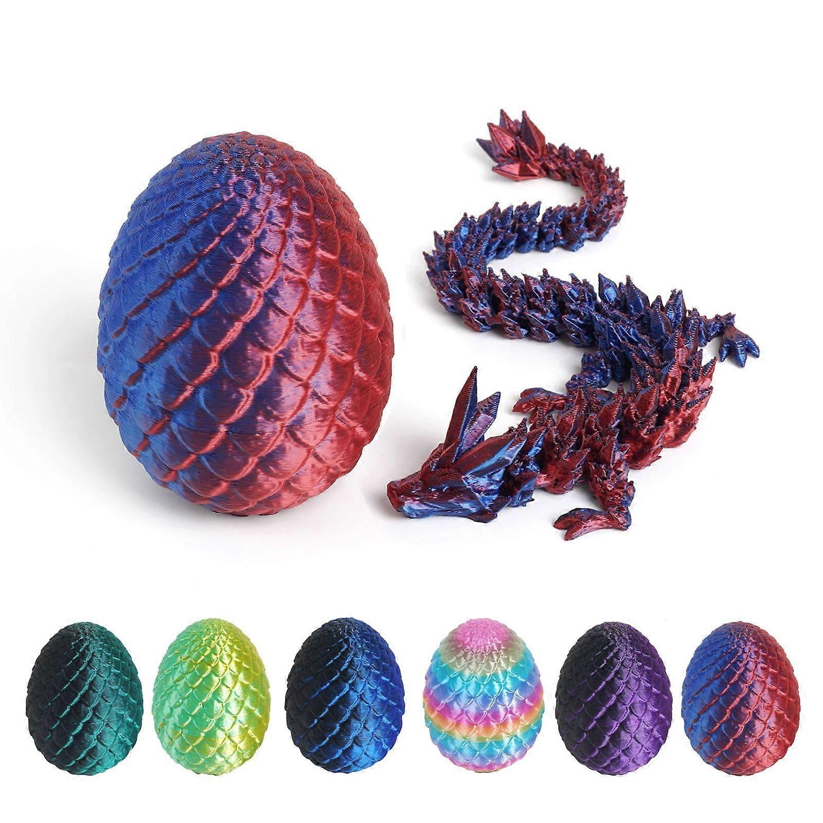 Dragon Egg 3D Dragon Figure Model Decorative Gift Item Laser Blue