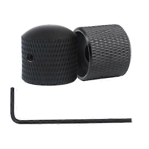 Manopole a cupola in metallo - Fusto zigrinato cromato - Controllo per chitarra superiore in oro argento