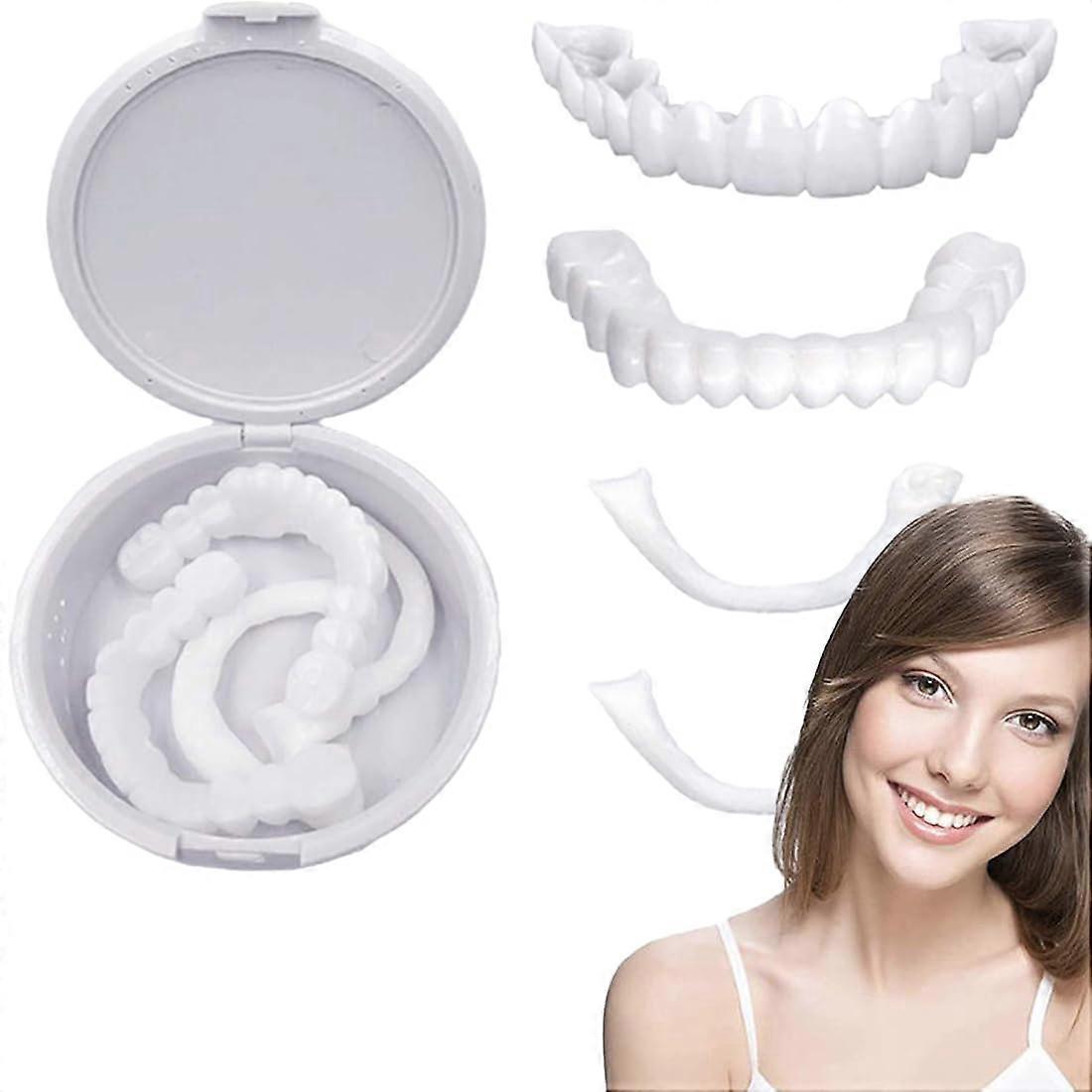 Veneers - Comfortable Instant Cosmetic Prostheses for Top and Bottom Teeth, Temporary Braces for Men and Women