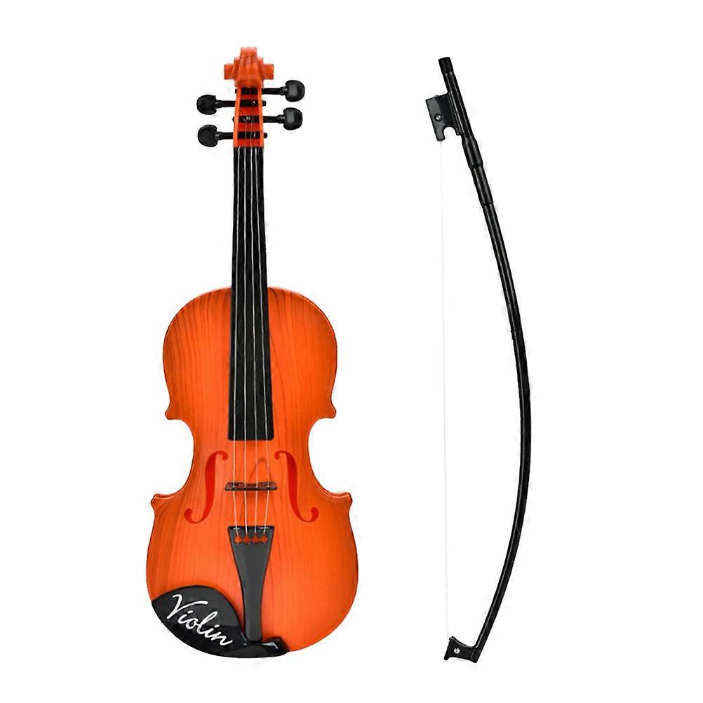 1 Set Realistic Decorative Violin Miniature Strings Instrument Plaything Early Childhood Music Education Portable Lightweight Music Prop
