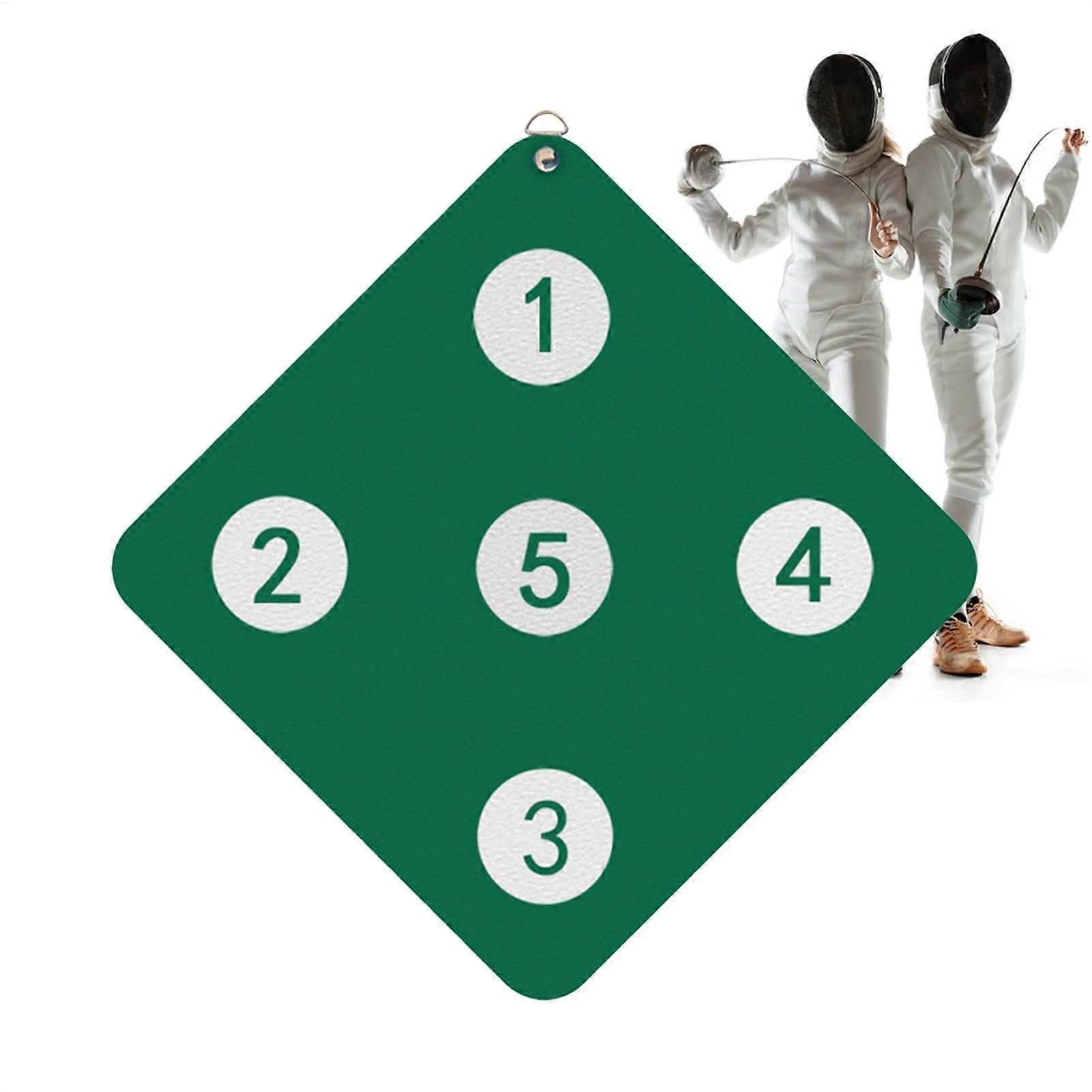 Fence Stick Exercise, Wall Mounted Target Training, Home Aid Tool with Five BullsEyes, for Kids and Adults dark green