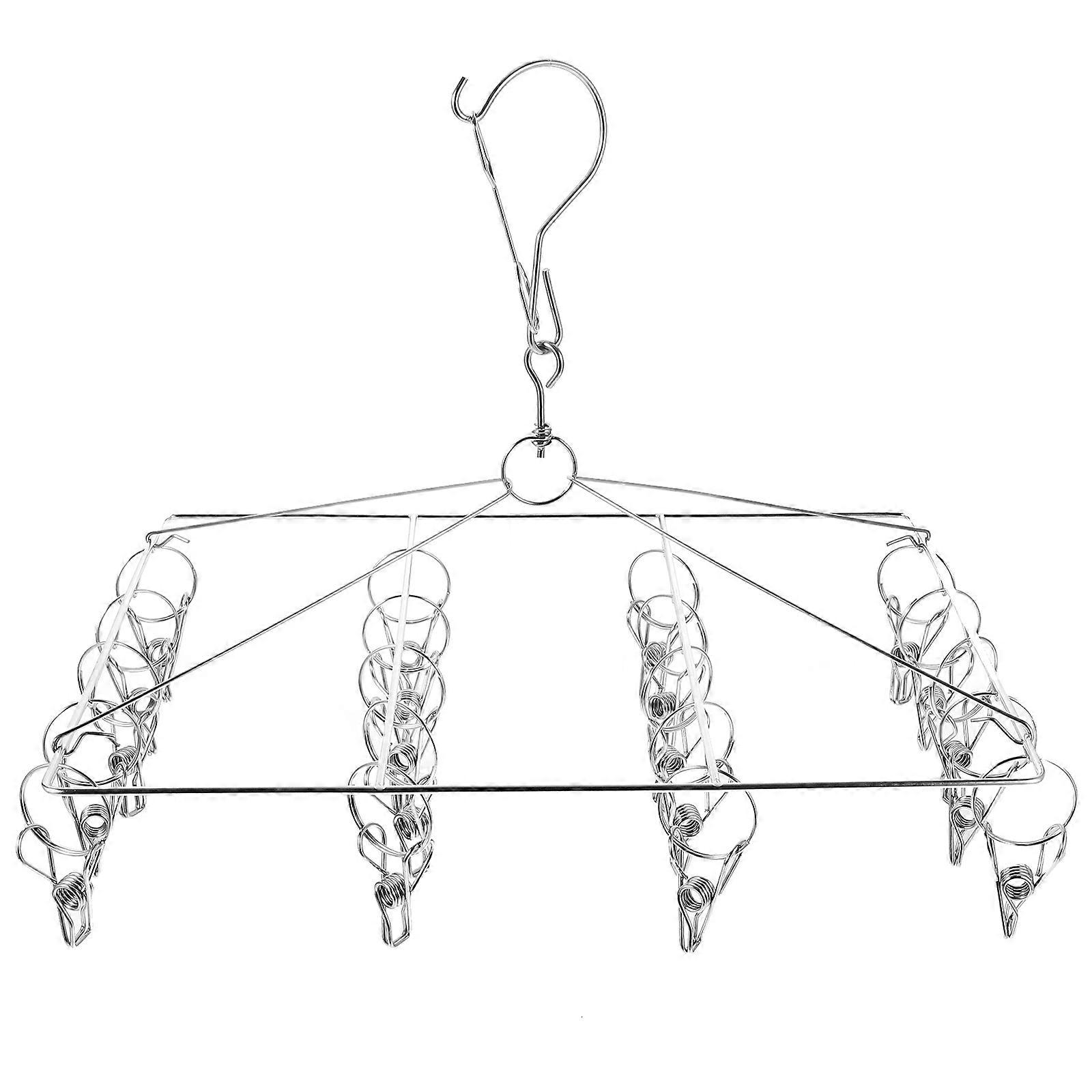 Drying Rack Sock Clip Laundry Organisation Clothes Hangers Dorm Bedroom 1Set