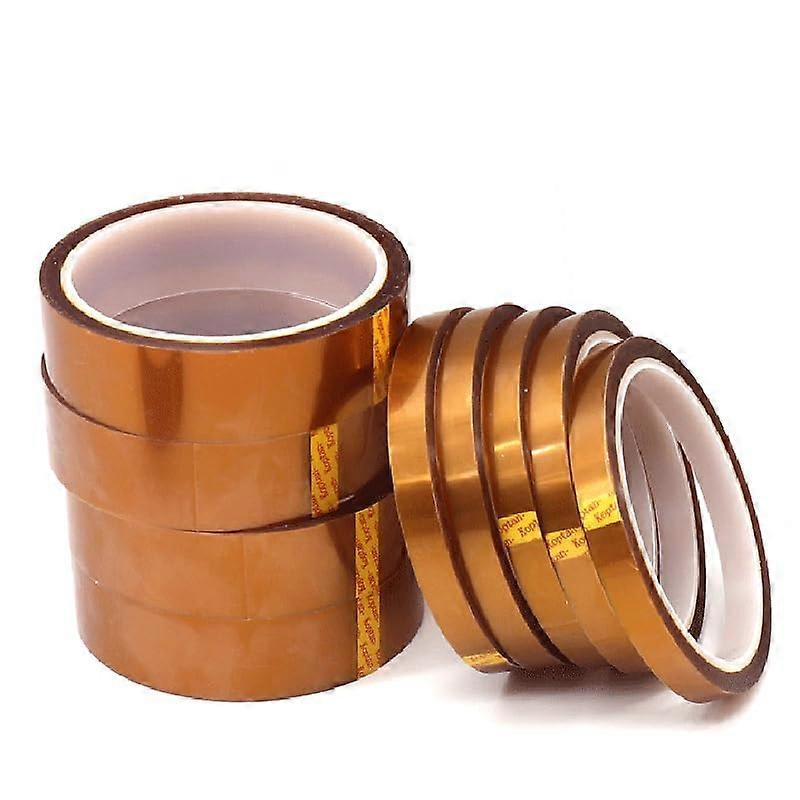 Polyimide Tape Brown 30M 12mm High Temperature 3D Printer BGA Electronics Powder Coating