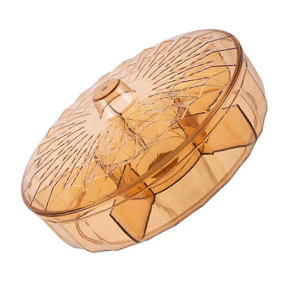 Thickened Transparent Dried Fruit Plate with Lid Color Divided Snack Tray for Lightweight Portable Candy Storage in Kitchen, Dining, Picnic, and