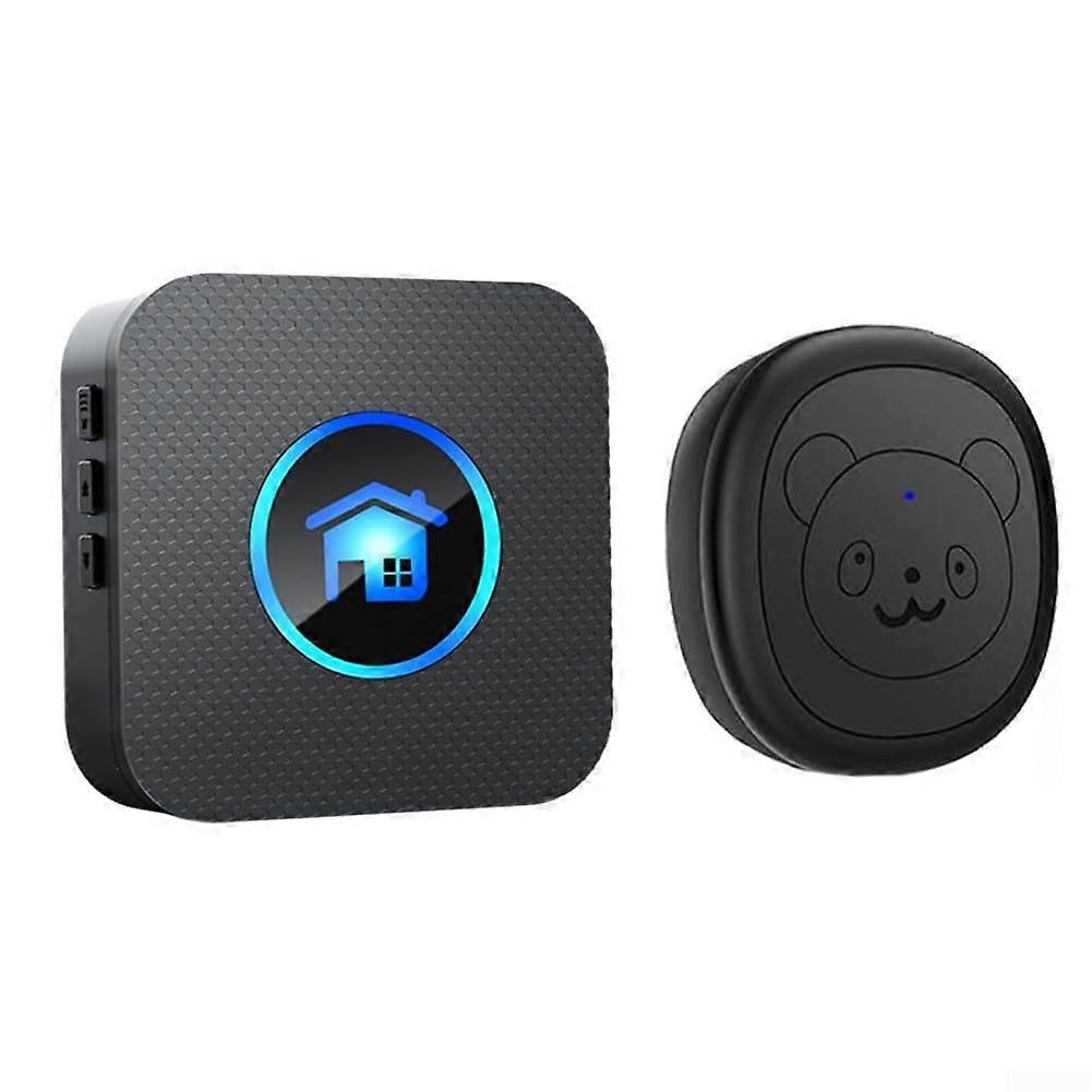 Wireless doorbell for potty training, touchsensitive communication tool with quick setup and five volume settings (1 receiver  1 button).