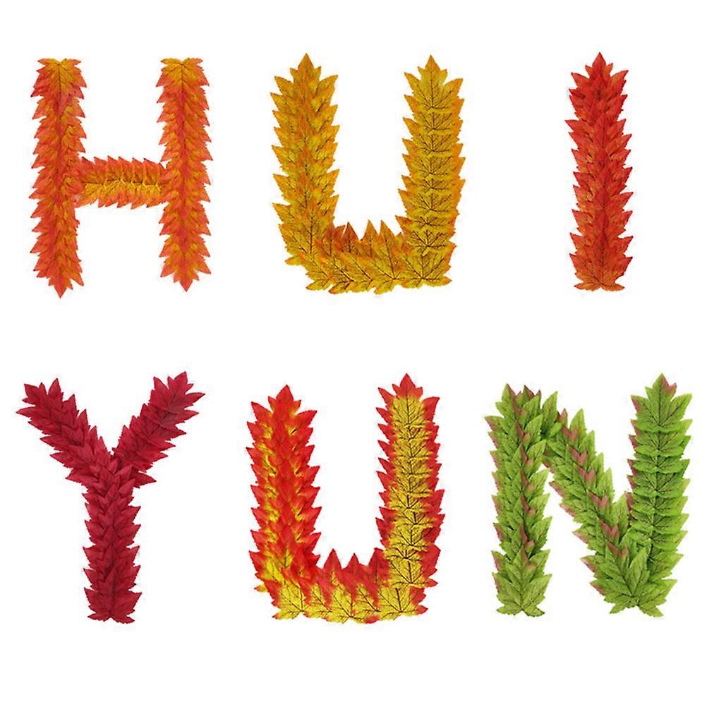 Simulation Leaves Artificial Maple Leaf Party Props Random Color 3.94x3.94inches 50Pcs per Pack