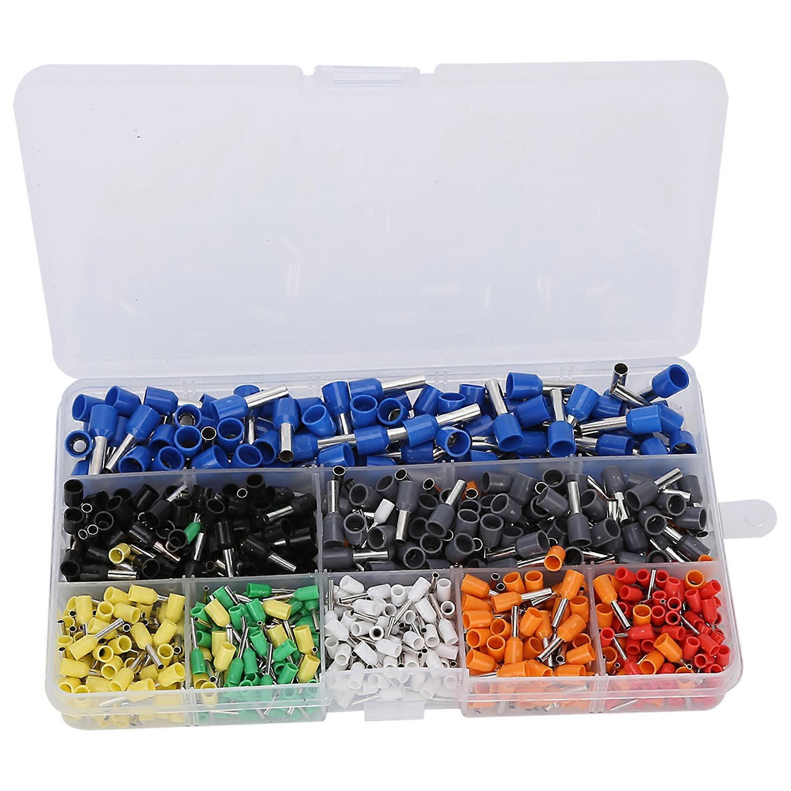 800pcs Ferrules Corrosion Resistance Durable Multiple Model Wire Crimping Tool for Mechanical Engineering