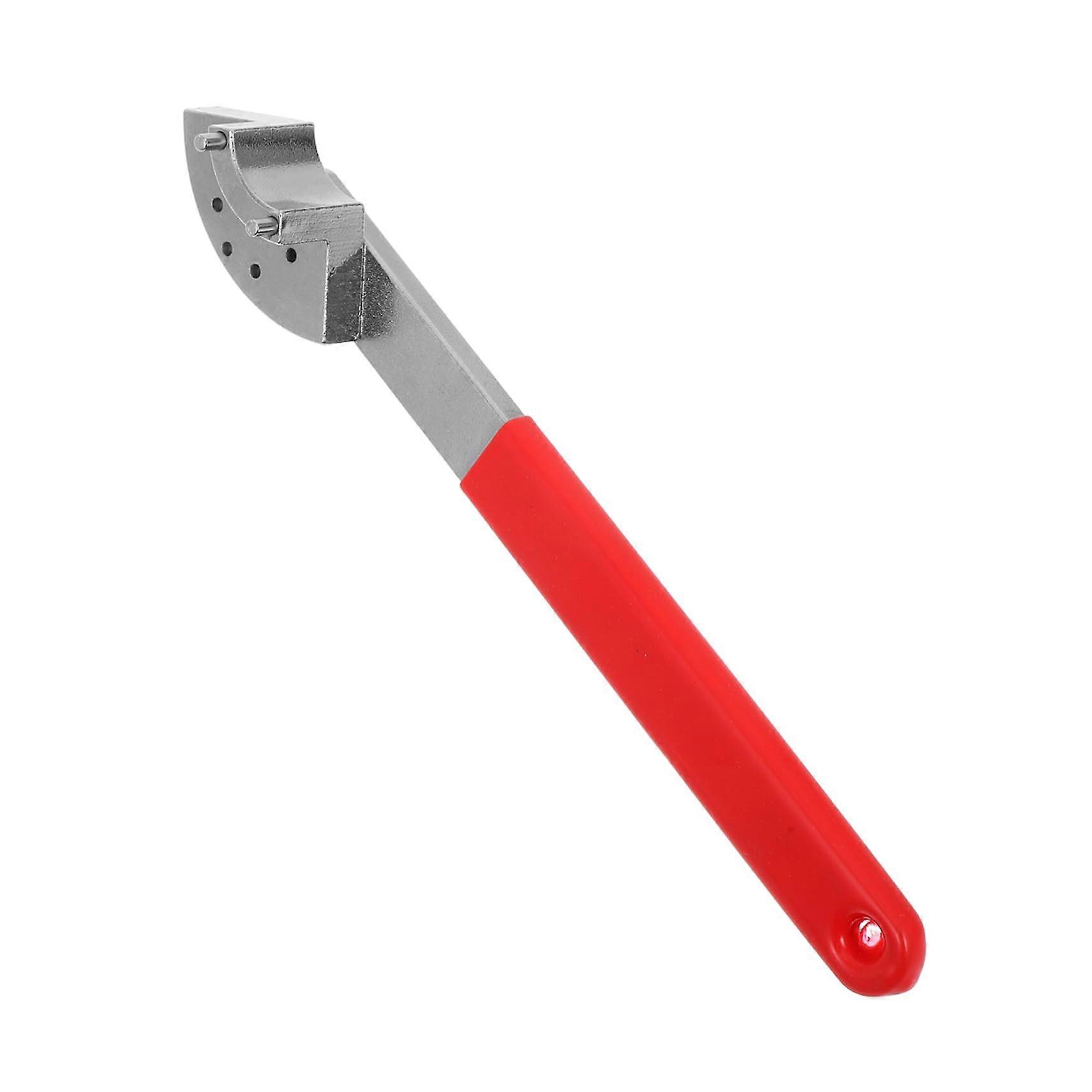 Belt Tensioner Tool With Adjustable Wrench For Sprockets And Locking Spanner Carbon Steel Red