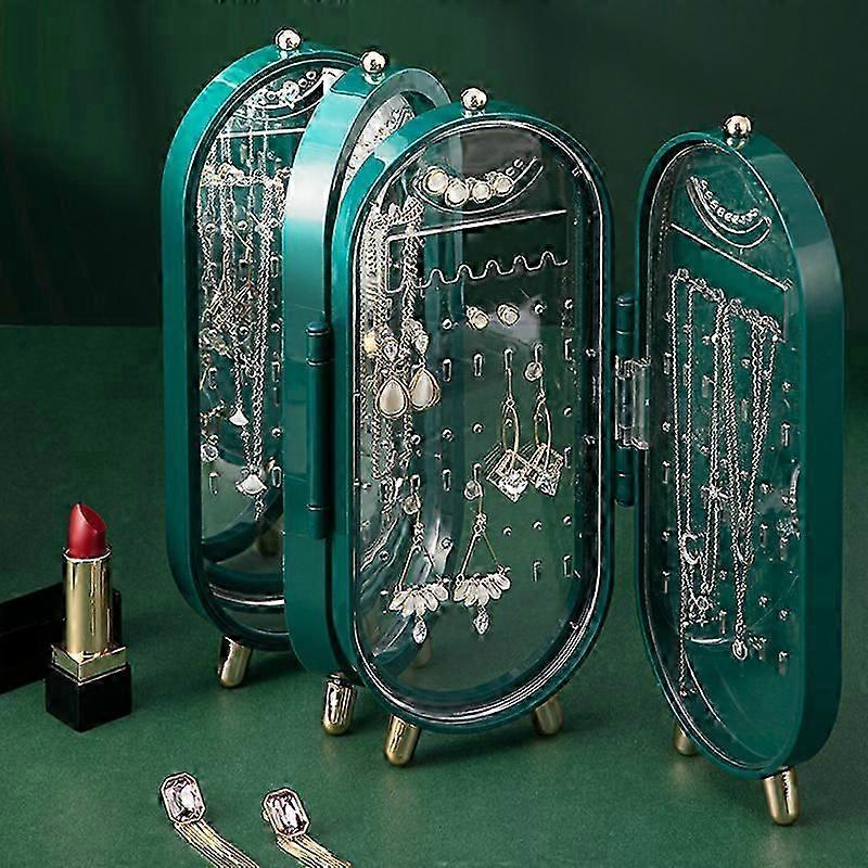 Multi-layer dustproof light luxury desktop jewelry storage box
