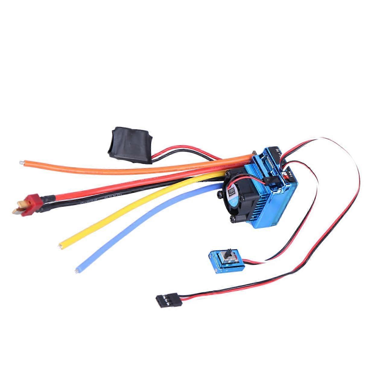 Brushless electric controller for automobiles, truck brushless controller, electric control regulator, RC brushless ESC, blue