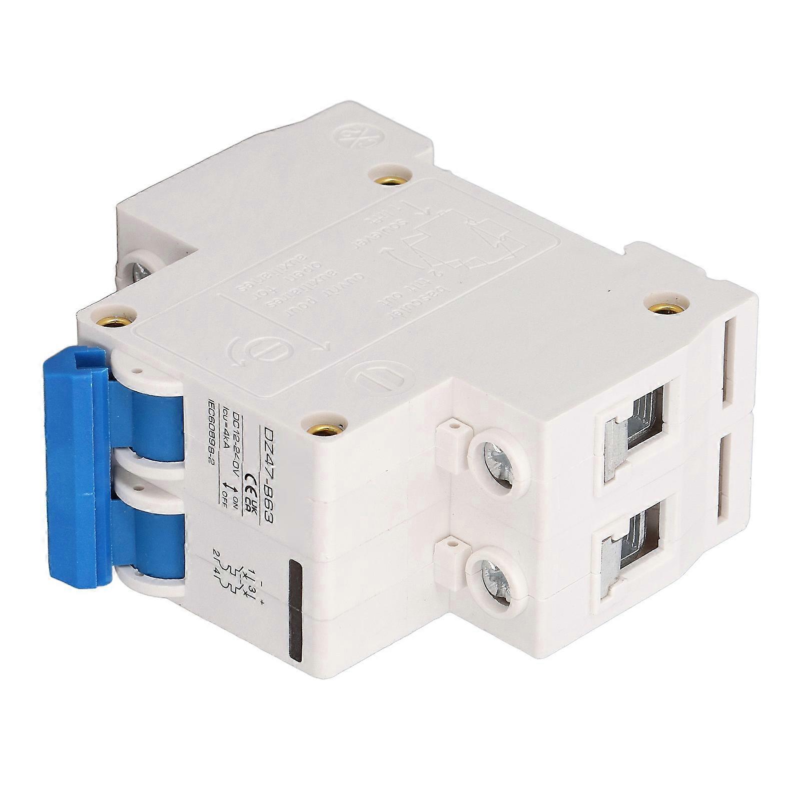 2P Photovoltaic DC Circuit Breaker High Sensitivity Overload Protection Switch DC12‑240V 4KA 10A 