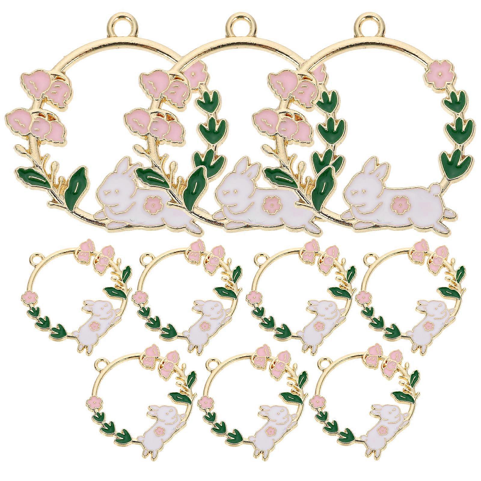 a polished and engaging product description based on your input:

 

**10pcs Rabbit Shaped Handmade Pendants – Adorable Craft Decor Charms for DIY