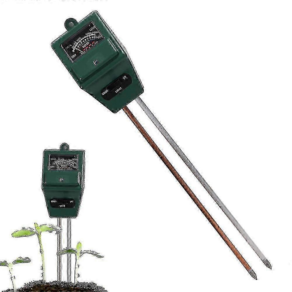 בודק קרקע 3 ב-1, מד לחות קרקע/אור/ph, כלי ערכת בדיקת דשא בחוות גינון, בדיקה דיגיטלית של צמחים, הידרומטר מים בודק אור שמש למקרה