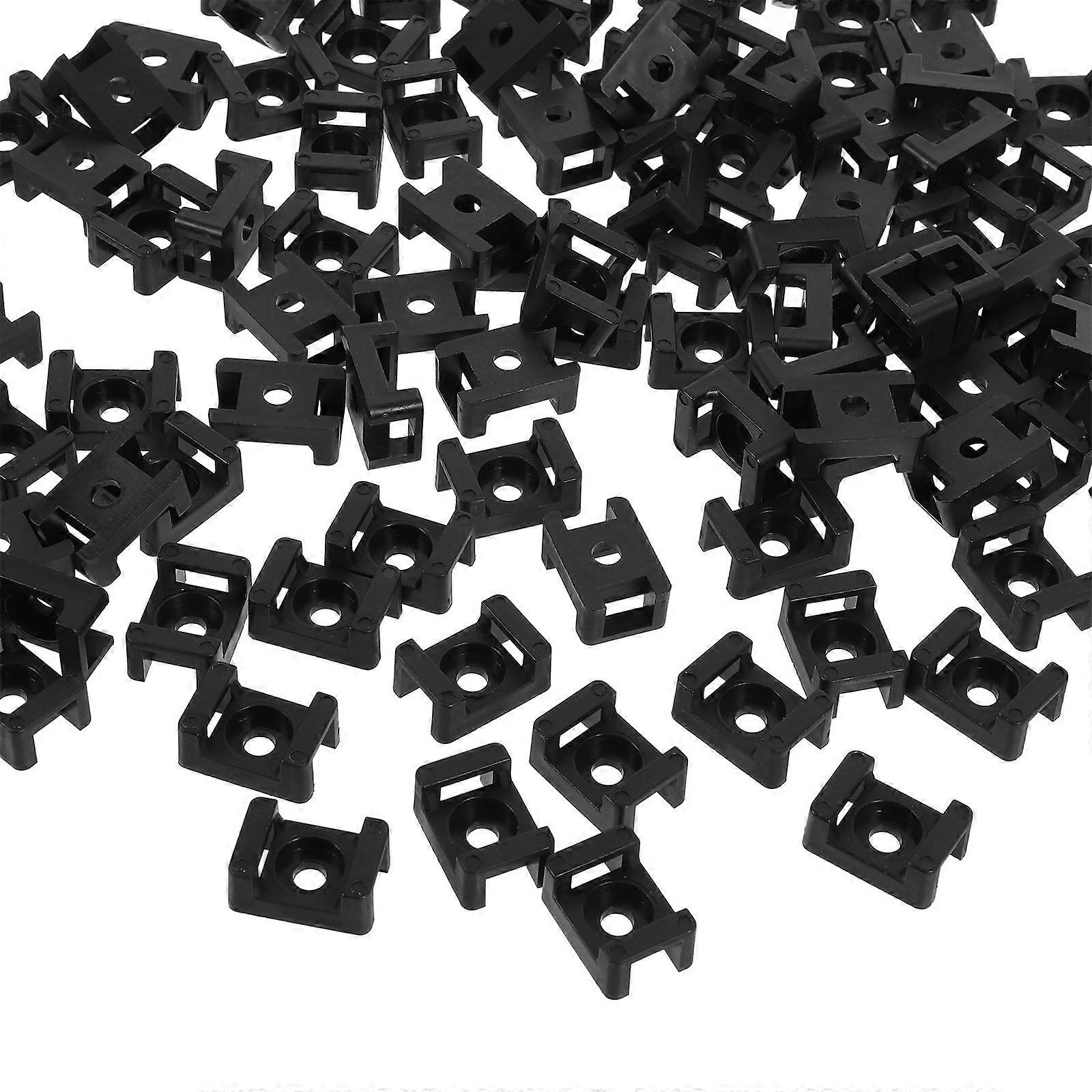 100pcs Zip Tie Base Saddle Type Mounts for Wire Cable Clips and Zip Tie Holders for Cable Management