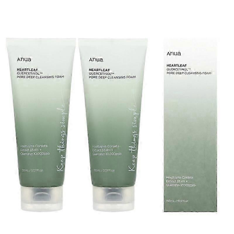 2x Heartleaf Quercetinol Pore Deep Cleansing Foam Cleanser Hudvård för kvinnor