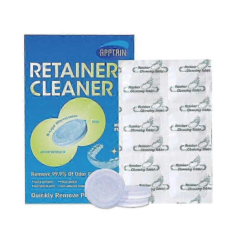 טבליות ניקוי, מנקה שיניים תומכות, שיניים תותבות ותומך שיניים טבליה לניקוי אורתודונטיה טבליה תוססת