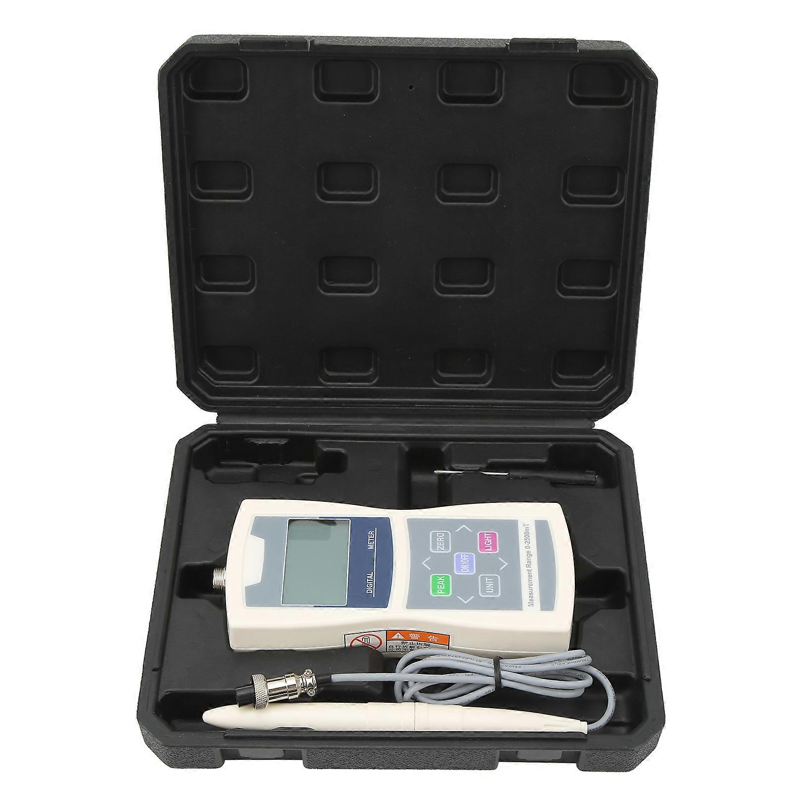 Digital Magnetic Field Detector Handheld Portable Magnetic Flux Density Permanent Magnet Gauss Meter with Probe