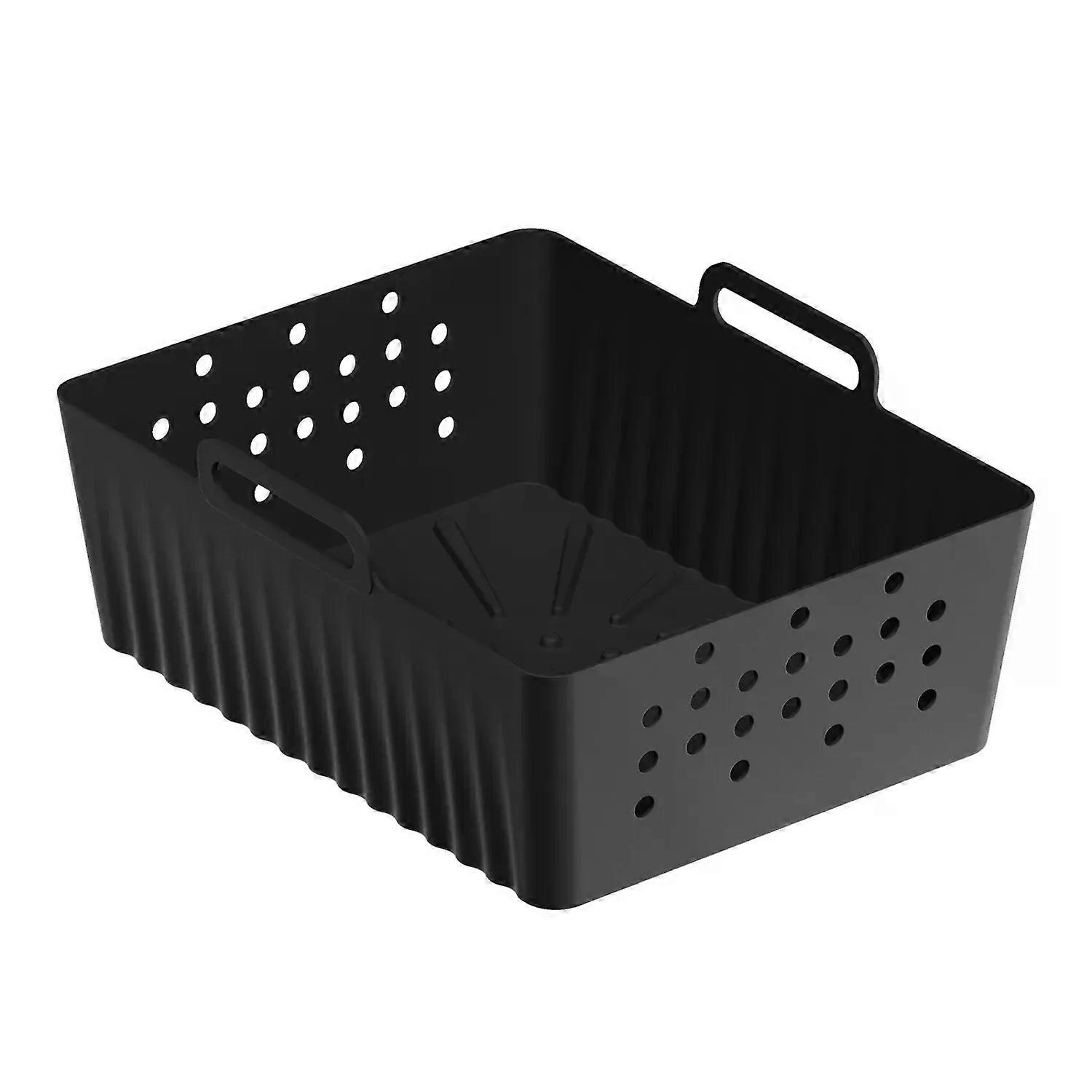 Schultasche Heißluftfritteuse Silikon Liner Backblech Wiederverwendbarer Silikontopf Backofen Backkorb Obst Gemüse Waschkorb Gebratenes Hähnchen Backblech