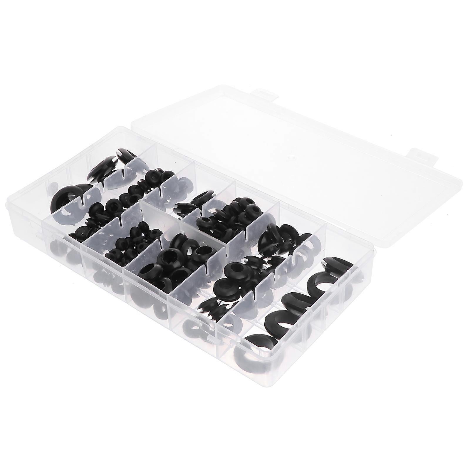 1 Box Black Rubber Grommets for Machine Use O-ring Gasket Sealing Rings