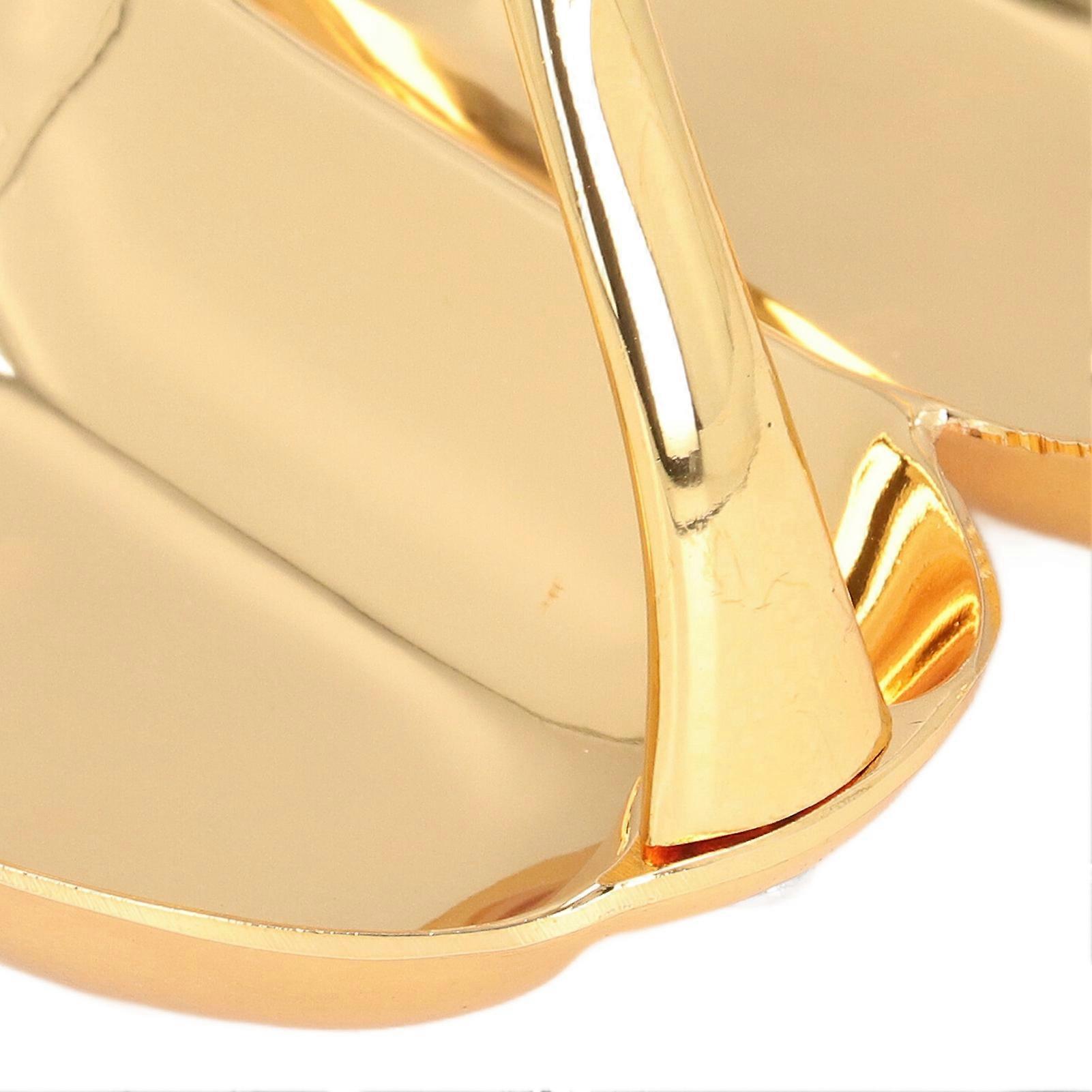 Jewelry Tray Elegant Swan Zinc Alloy Simple Lines Fine Plating Glossy Durable Fadeless Widely Used Gold Leaf Tray